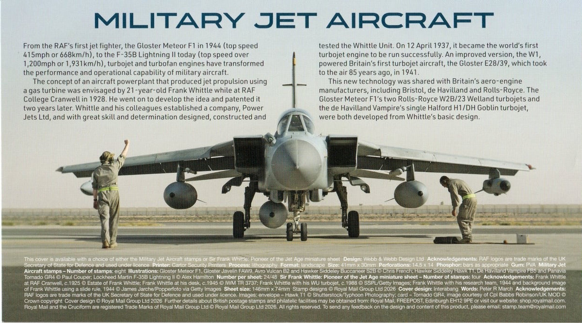 GB 2026 - Military Jet Aircraft - Smilers/Collector  Sheet - FDC (2) - GS190