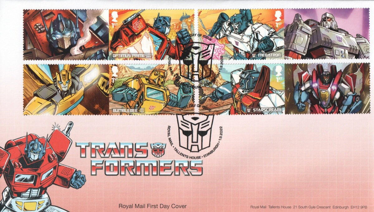 GB 2022  Transformers -  Smilers / Collectors Sheet - FDC (2) GS-145/LS-143