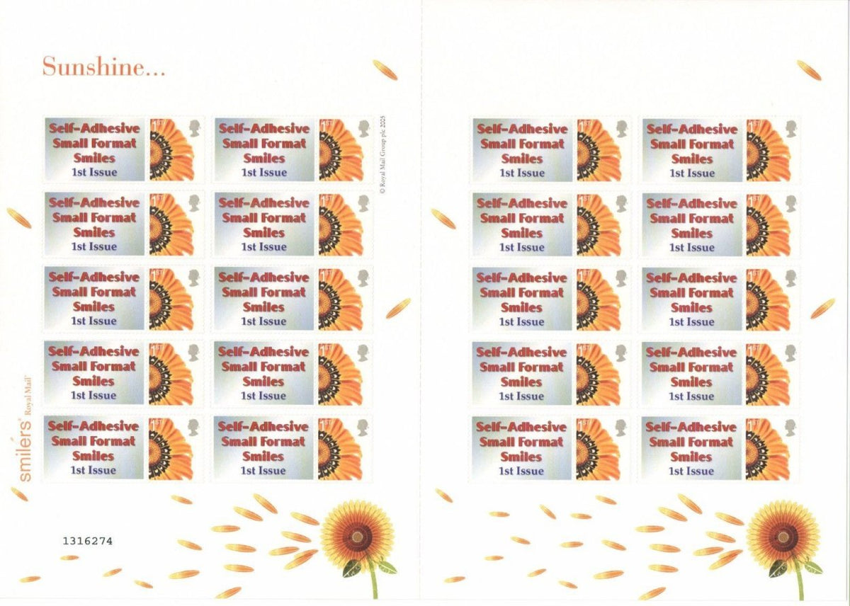 GB 2005 - Self Adhesive Small Format Smilers - Sunshine - TS32b