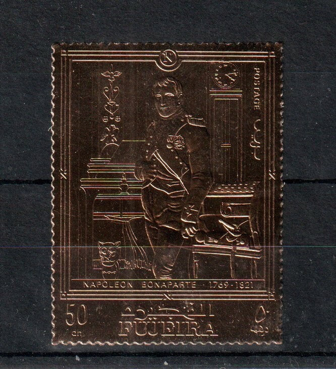 Fujeira 1970 -  200th Anniv. of Birth of Napoleon - Gold Foil Stamp - Perf.