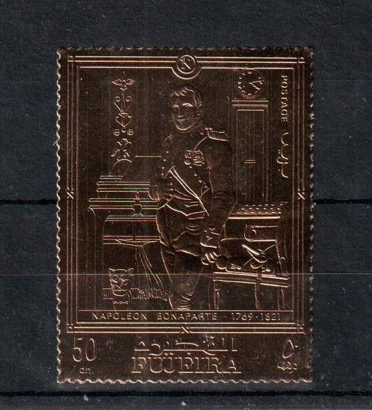 Fujeira 1970 -  200th Anniv. of Birth of Napoleon - Gold Foil Stamp - Perf.