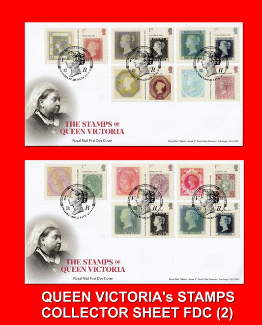 GB 2025 - Stamps of Queen Victoria - Smilers/Collector Sheet FDC (2) GS181/LS179