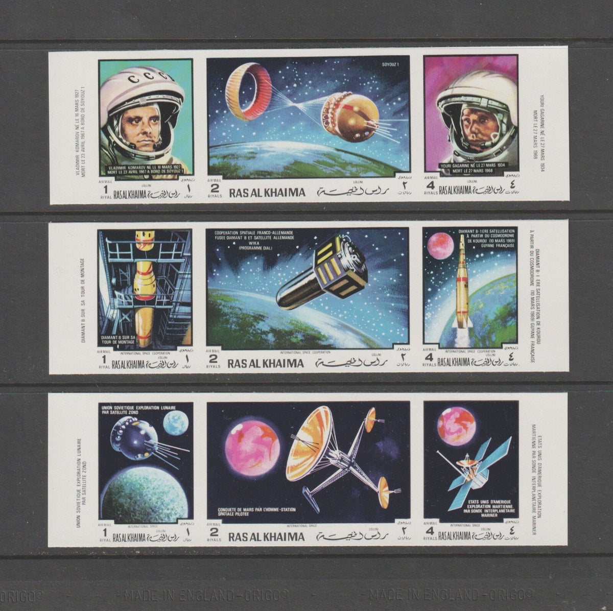 1972  Ras Al Khaima - Space Research - Mi 434B-451B - Imperf. -  MNH (cat €72)