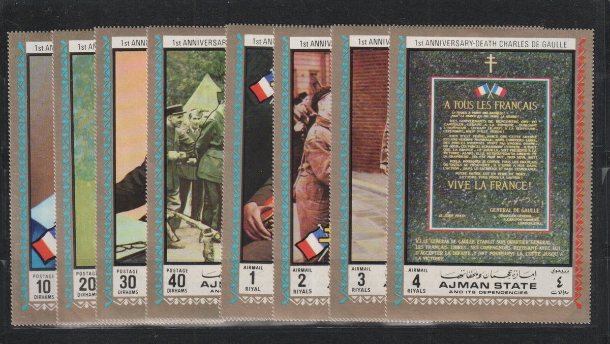 1972 Ajman - 1st Death Anniversary of Charles De Gaulle Mi-A 2013 Ab - A 2020 Ab