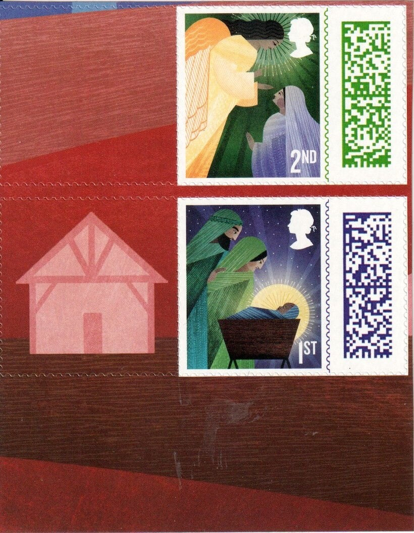 GB 2022 - Christmas Smilers - 2nd and 1st class - Litho with non-elliptical perf