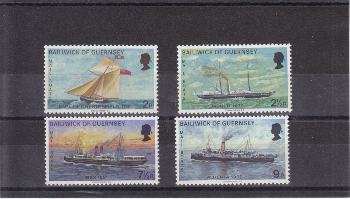 Guernsey 1972 - Mail Packet Boats MNH - SG-67-70