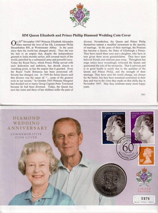 GB 2007 - Diamond Wedding Anniversary with GB Crown - PNC Cover