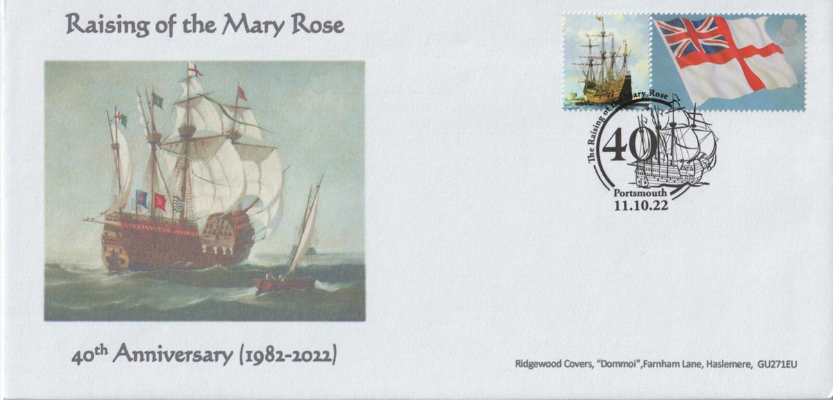 2022 - Smilers Cover - Raising of the Mary Rose - Special Hand Stamp 11-10-22