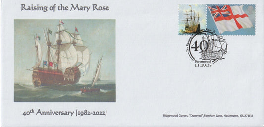 2022 - Smilers Cover - Raising of the Mary Rose - Special Hand Stamp 11-10-22