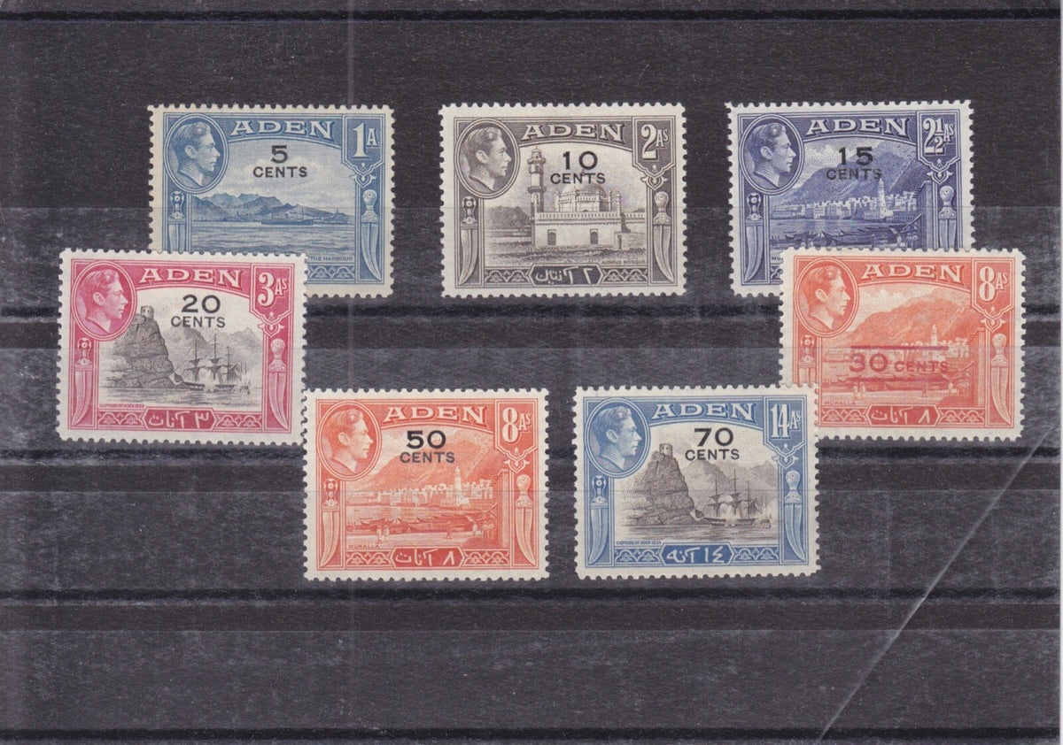 Aden  - 1951 KGVI o/p Definitive Set, SG36-46 VLHM