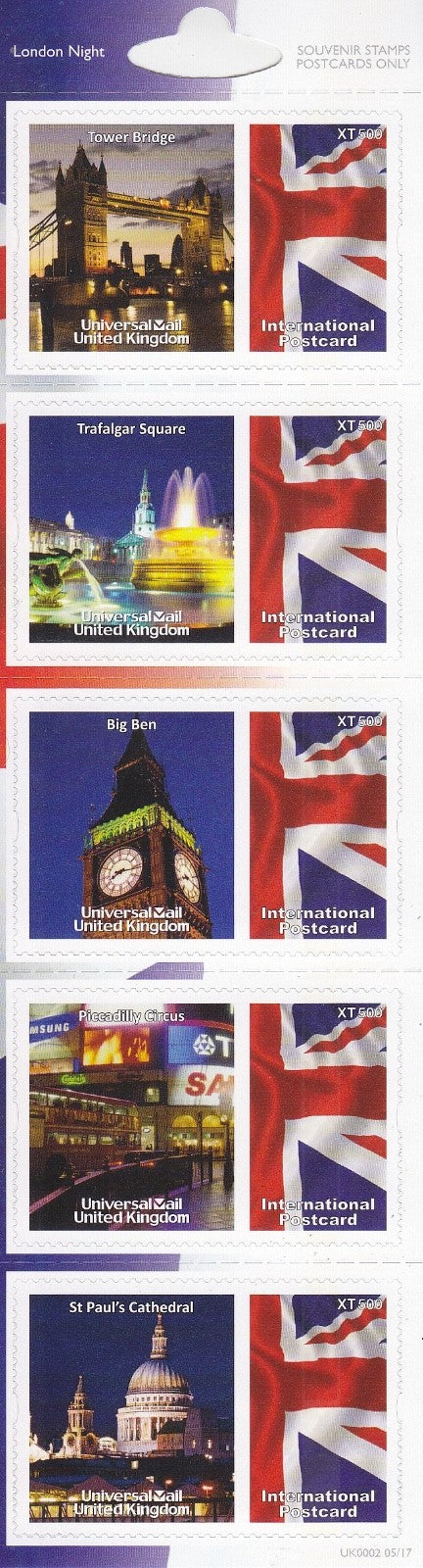 GB Universal Mail Tourist Stamps - buy one or more from the drop down menu!!
