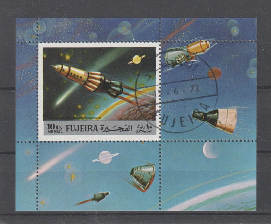 Fujeira 1972 -  Space Exploration Mini Sheet Mi-Block 103 A - Perf. - CTO