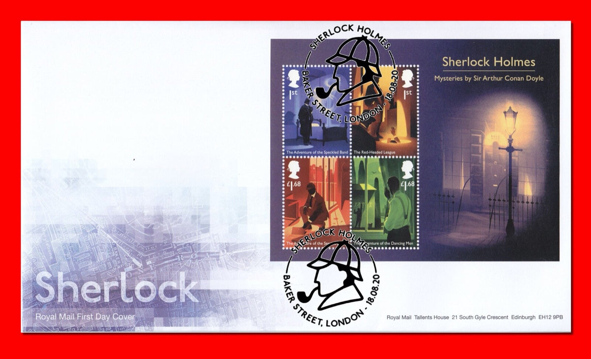 GB 2020 - Sherlock Holmes Mysteries Mini Sheet FDC  - New Issue