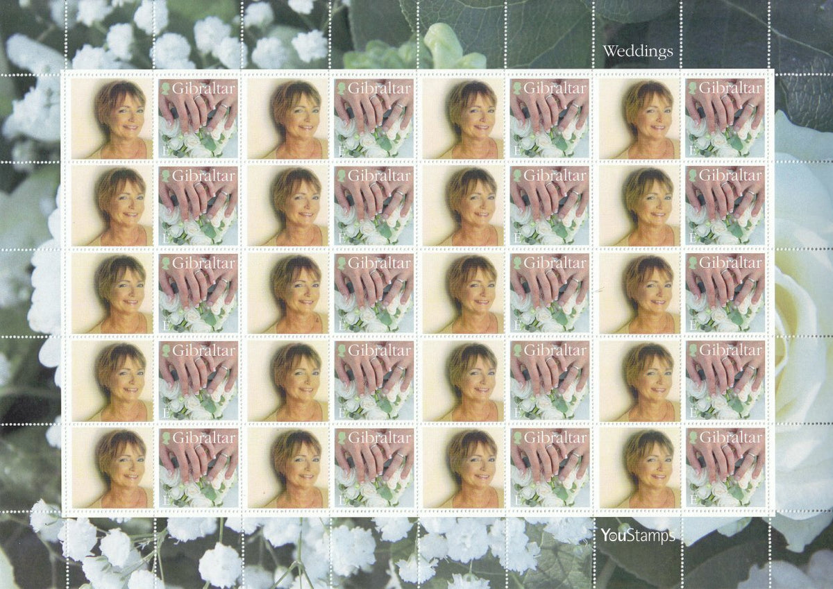 2015 Gibraltar - Personalised Stamp Sheet - Cat Ref GPS-18 - 20 x E Value