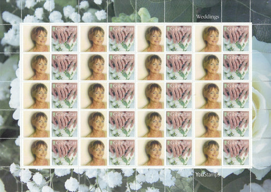 2015 Gibraltar - Personalised Stamp Sheet - Cat Ref GPS-18 - 20 x E Value