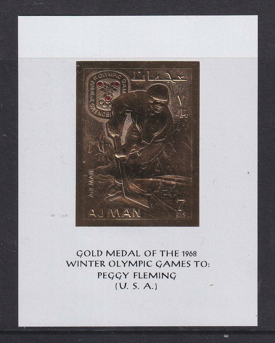 Ajman 1968 - Winter Olympic Games - Grenoble - Deluxe Mini Sheets (5) MNH