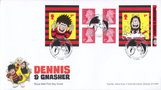 GB 2021  Dennis & Gnasher Retail Booklet FDC - SG-PM80