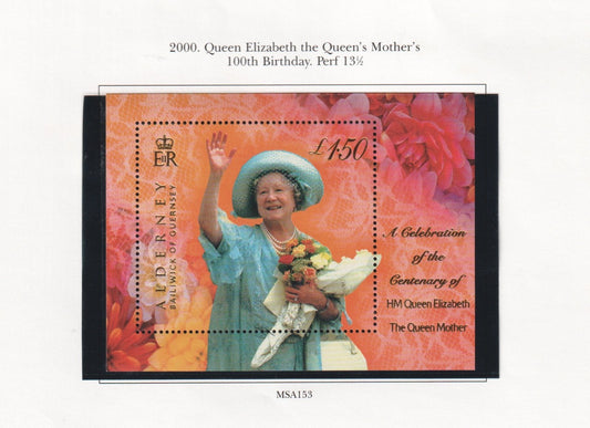 Alderney 2000 - Queen Elizabeth The Queen Mother 100th Birthday - MNH