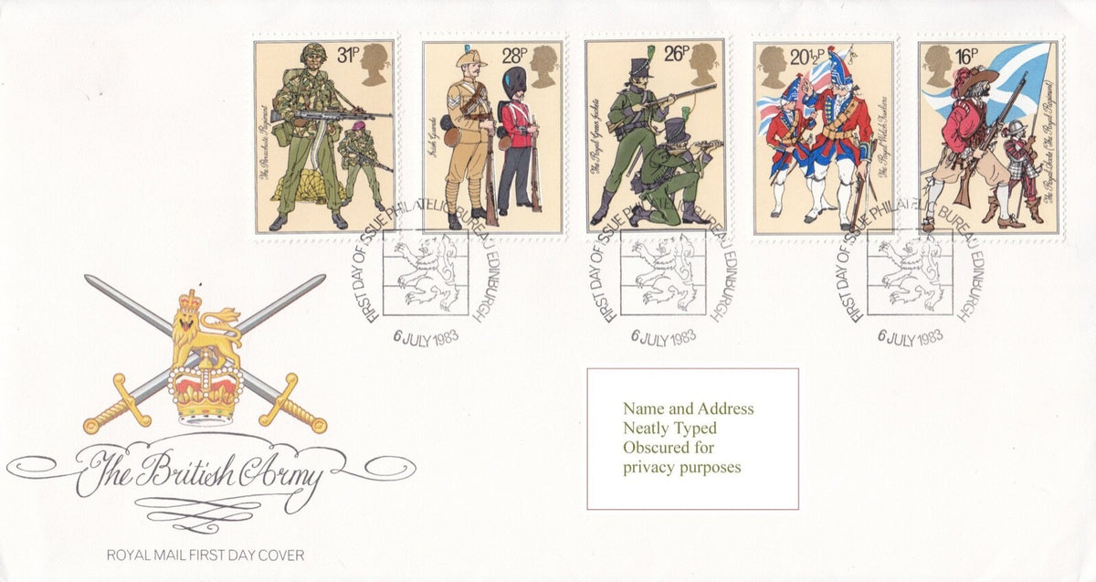 GB 1983 - The British Army - Royal Mail FDC