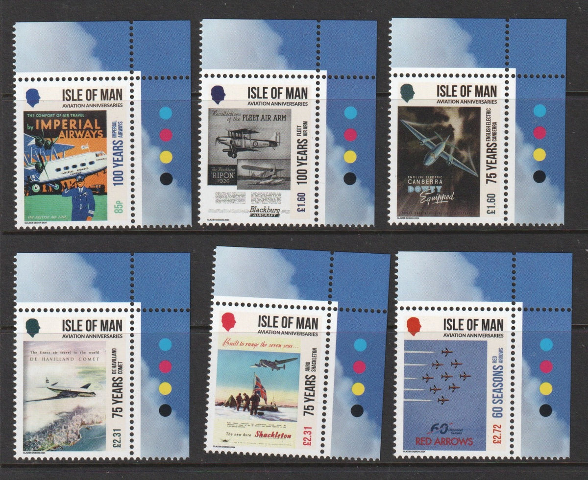 Isle of Man 2024 - Aviation Anniversaries - MNH Set