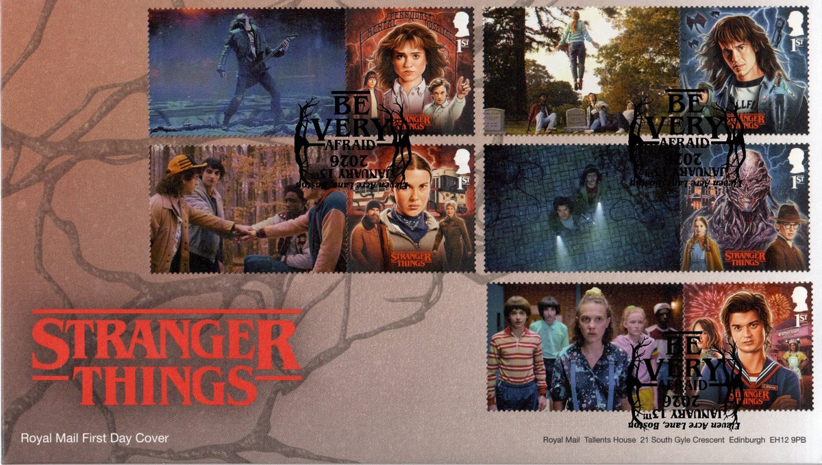 GB 2026 - Stranger Things  - Smilers/ Collector  Sheet FDC's (2) - GS183/LS181