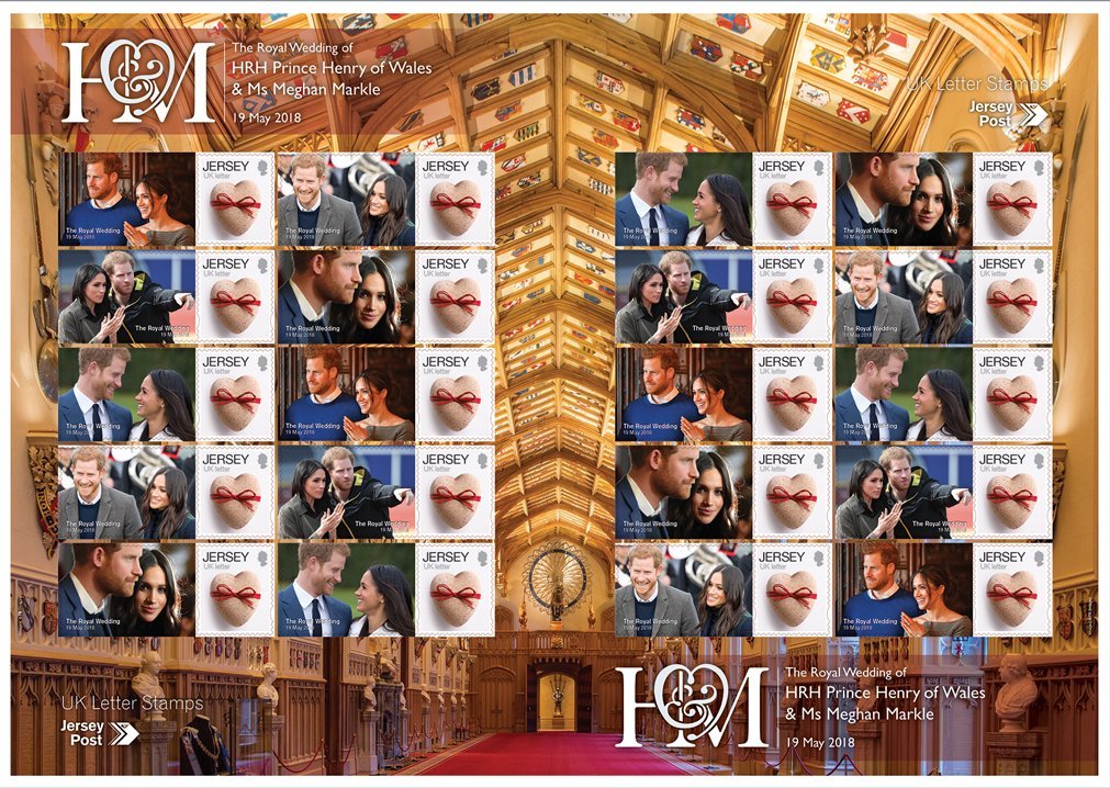 Jersey 2018 - Royal Wedding Smilers Commemorative Stamp Sheet JCS-041