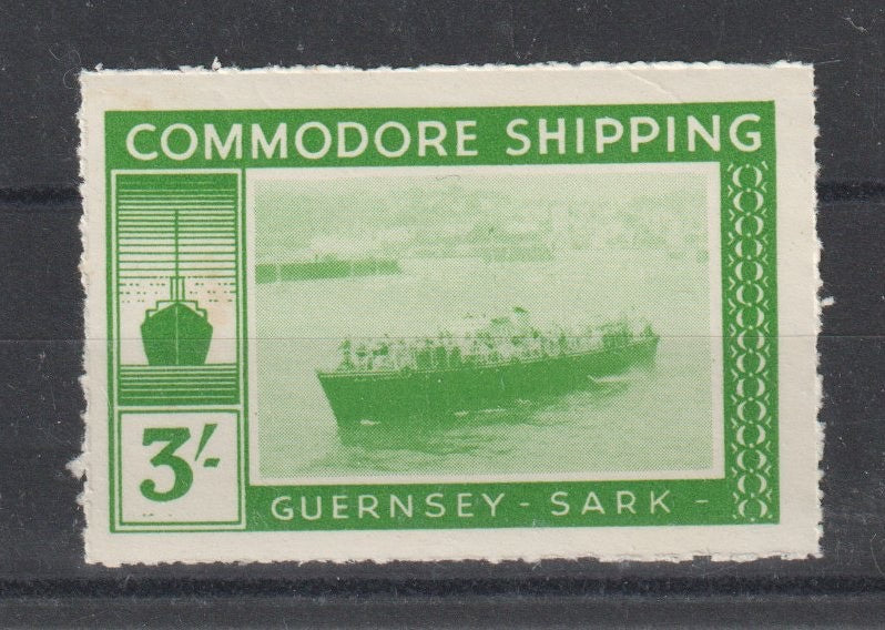 1961 Guernsey-Sark Commodore Shipping First Pictorial Issue 3/- Green, MNH