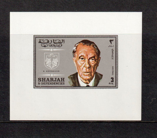 Sharjah 1969 -  Famous Personalities - Deluxe S/S - Mi-535 - Imperf - MNH