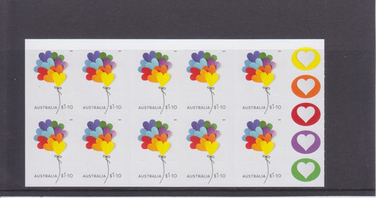 2021 Australia - Memorable Moments Peel and Stick Self Ad. Booklet - 10 x $1.10