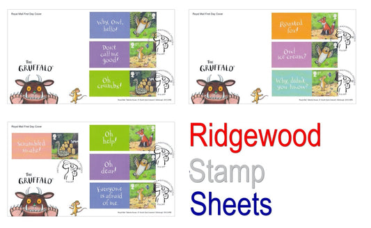GB 2019 -  The Gruffalo Smilers Sheet First Day Covers - Set of 3 FDC's