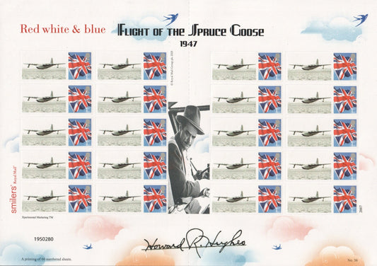 GB 2007 - Flight of the Spruce Goose Themed Smilers Sheet (Ref: TS-247)