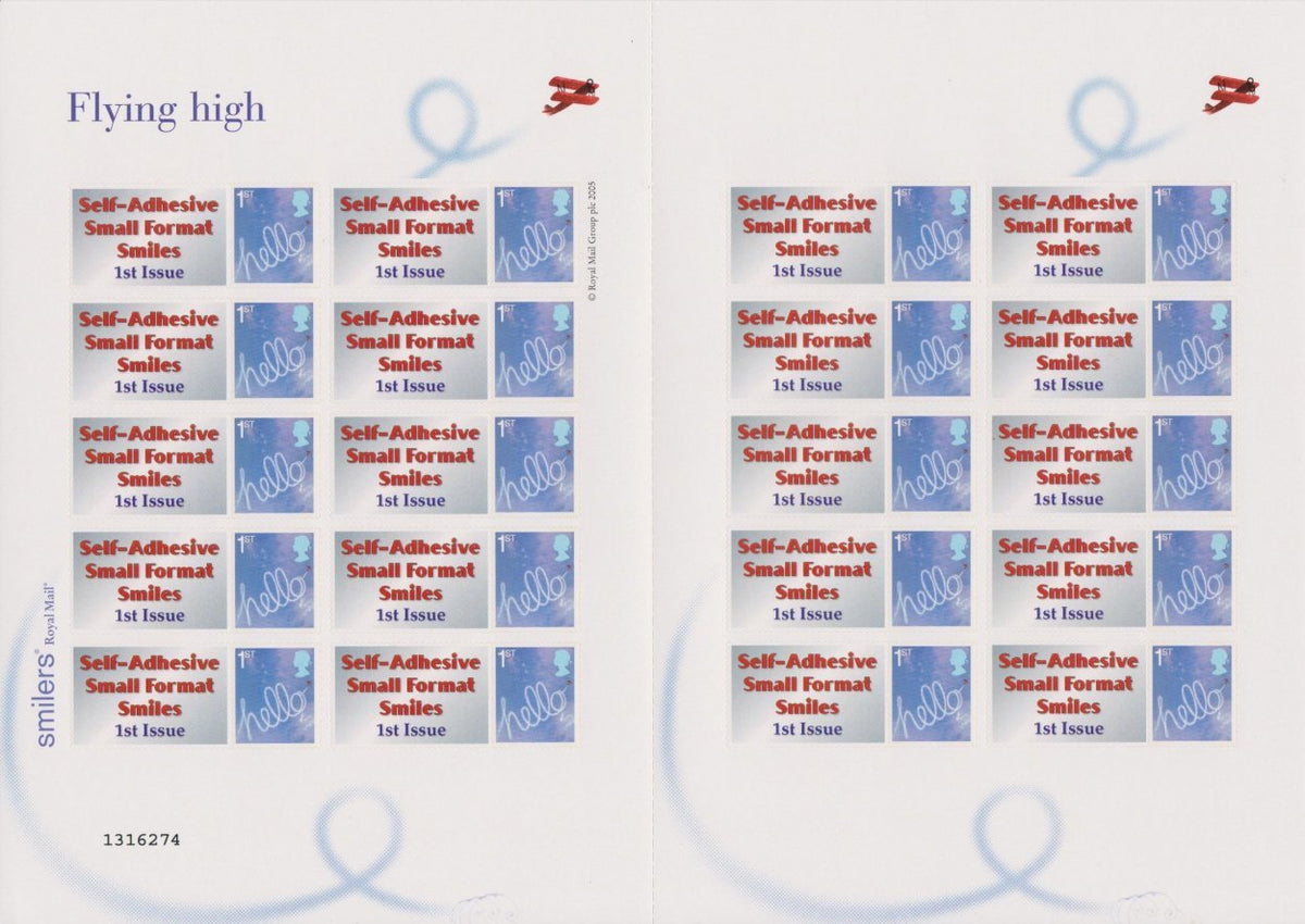 GB 2005 - Self Adhesive Small Format Smilers - Flying High - TS30b