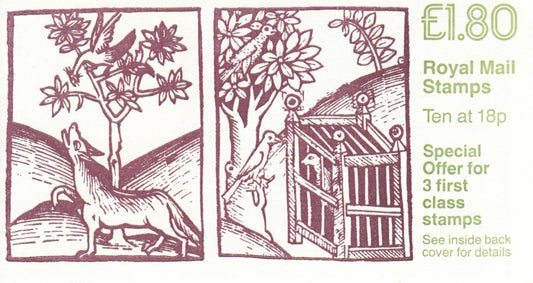 GB 1988 - Linnean Society - Folded Stamp Booklet - SG-FU6a