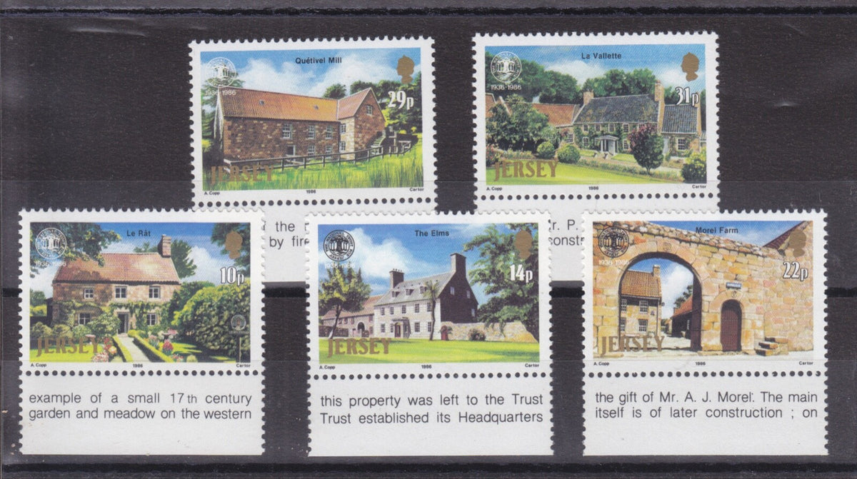 Jersey 1986 - 50th Anniversary Of The National Trust For Jersey SG-390-94 MNH