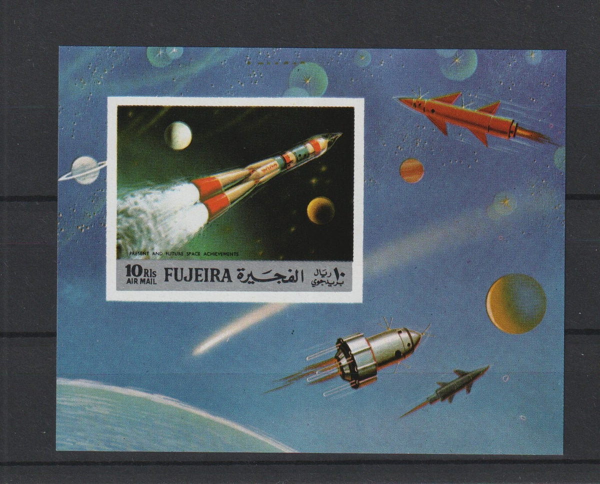 Fujeira 1972 -  Space Exploration Mini Sheet Mi-977/Block 102 B - Imperf - MNH