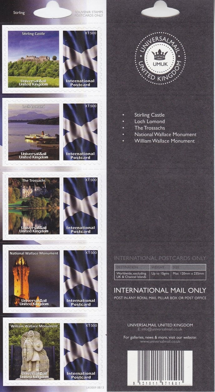 GB Universal Mail Tourist Stamps - buy one or more from the drop down menu!!