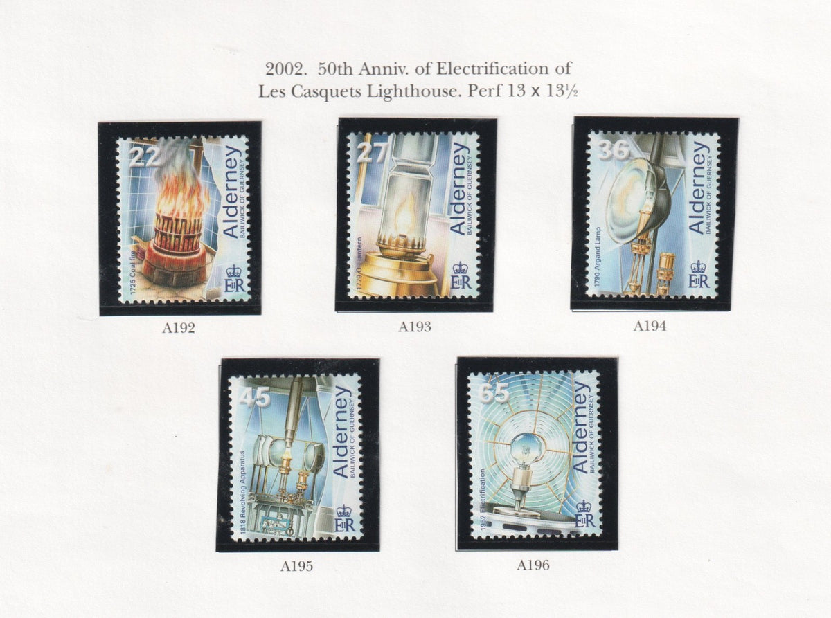 Alderney 2002 - 50th Anniv. Of Electrifictaion Of Les Casquets Lighthouse - MNH