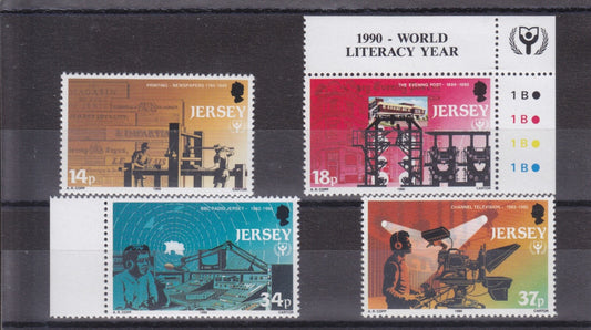 Jersey 1990 - International Literacy Year - SG 526-529 MNH