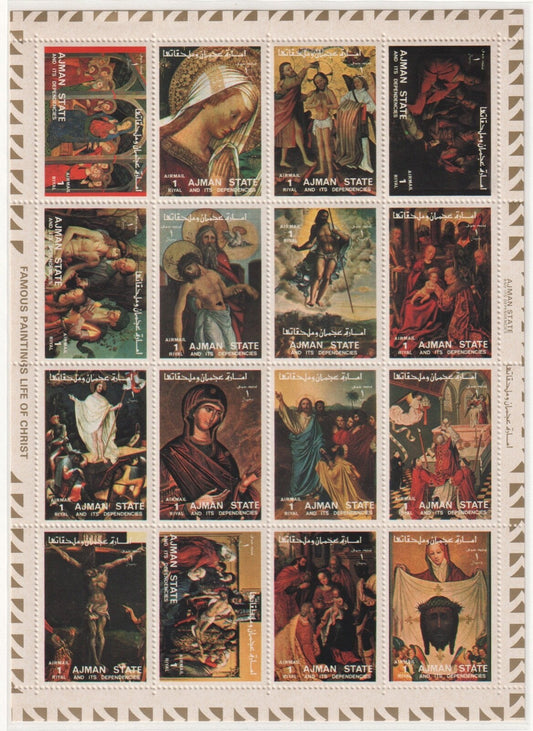 Ajman 1973 - The Life Of Christ - Mi-2797 A- Mi-2812 A - PERF MNH