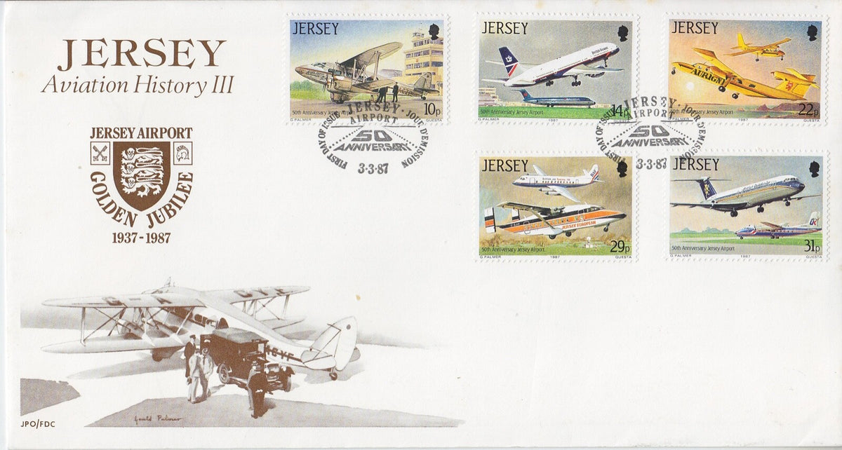 Jersey 1987 - Jersey Aviation History III - FDC