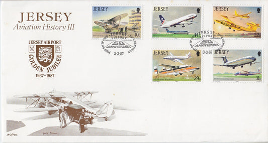 Jersey 1987 - Jersey Aviation History III - FDC