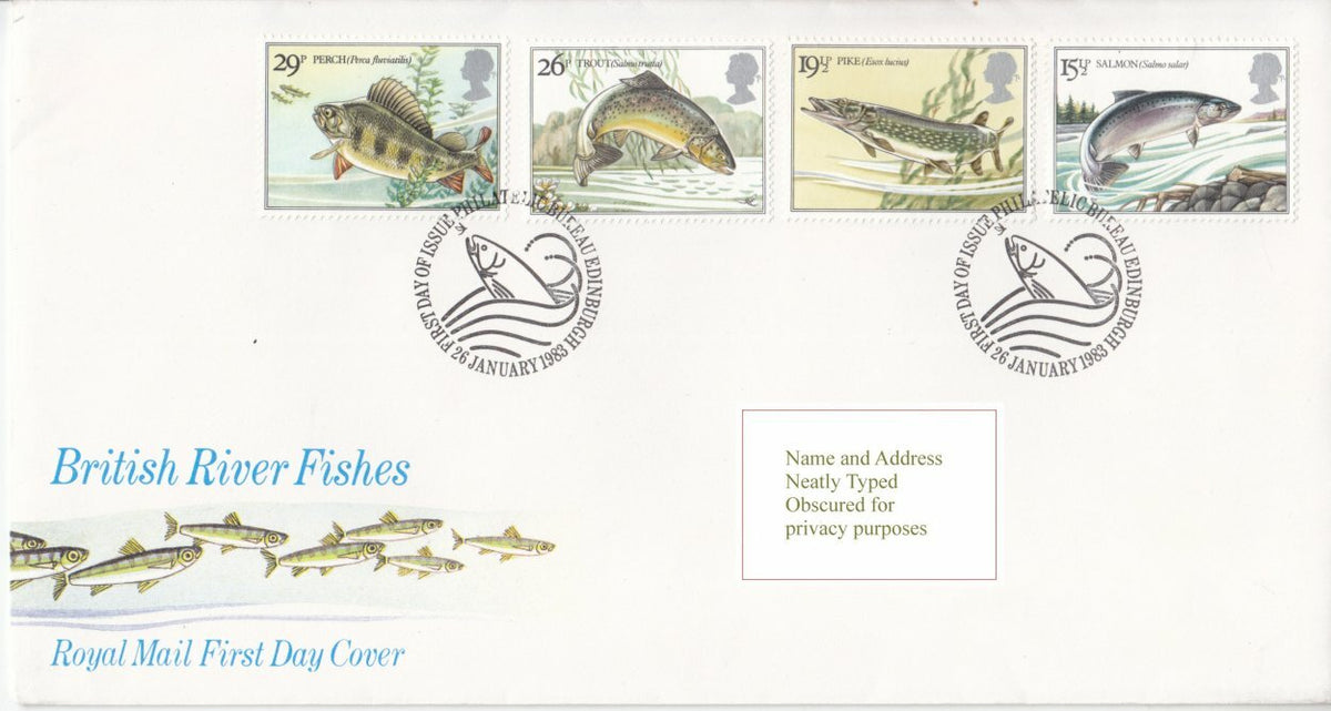 GB 1983 - British River Fishes - Royal Mail FDC