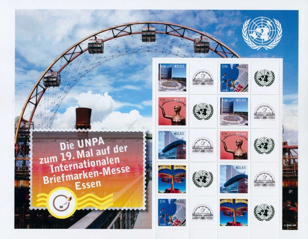 UN 2009 - 19th Int'l Stamp Fair, Essen - Personalised Stamp Sheet - MNH (S27)