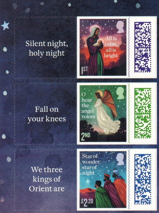 GB 2023 - Christmas Smilers - 2nd, 1st and £2.20 - Litho, self adhesive MNH