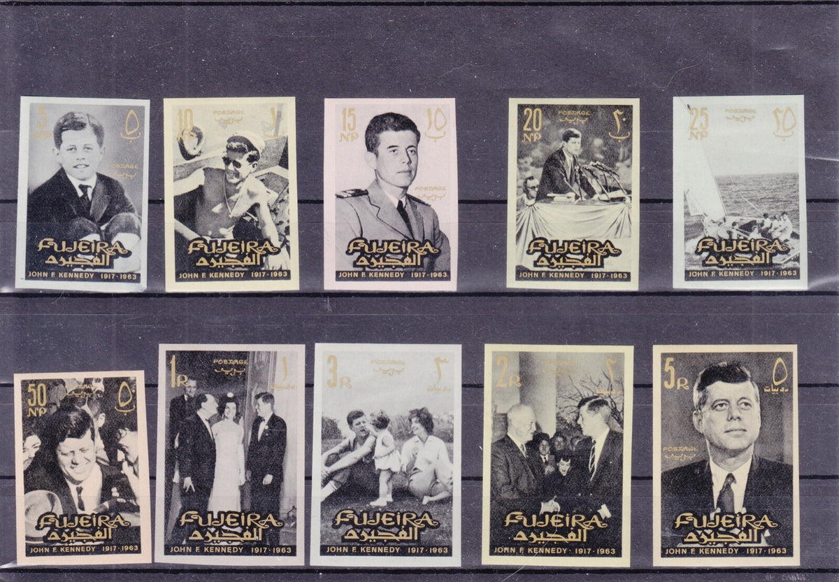 Fujeira 1966 - President Kennedy Commemoration - Imperforated Set - MNH