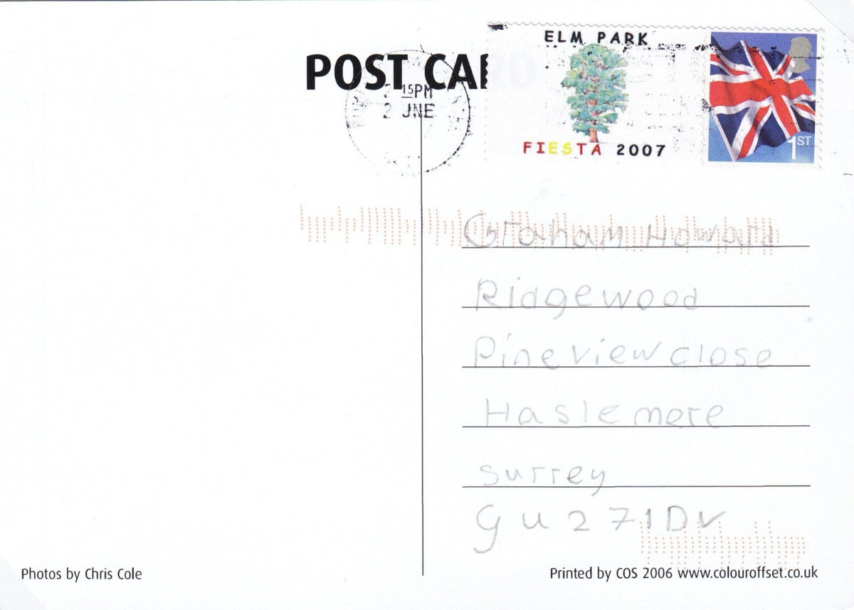 GB 2007 - Elm Park Fiesta 2007 - Elm Park Postcard - 2 June 2007 cancel (FDC)