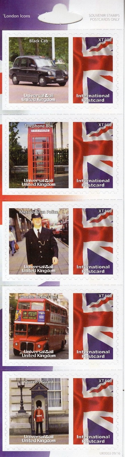 GB Universal Mail Tourist Stamps - buy one or more from the drop down menu!!