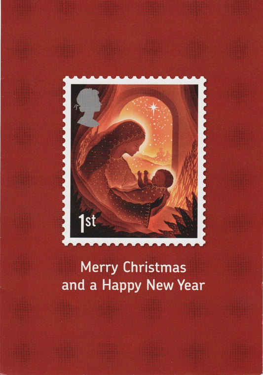 GB - Royal Mail 2019 Staff Christmas Card with 25 x 1st Xmas - Matrix Intact