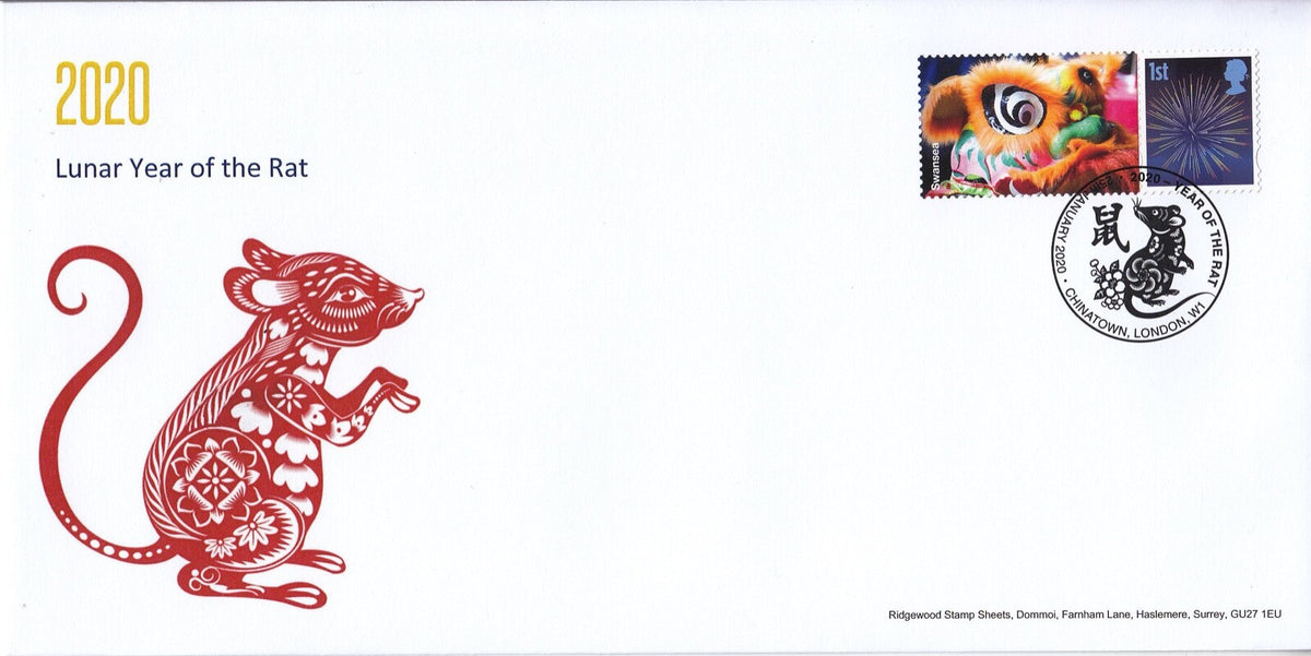 GB 2020 - Generic Smilers - Year of the Rat - Special Postmark Cover # 6