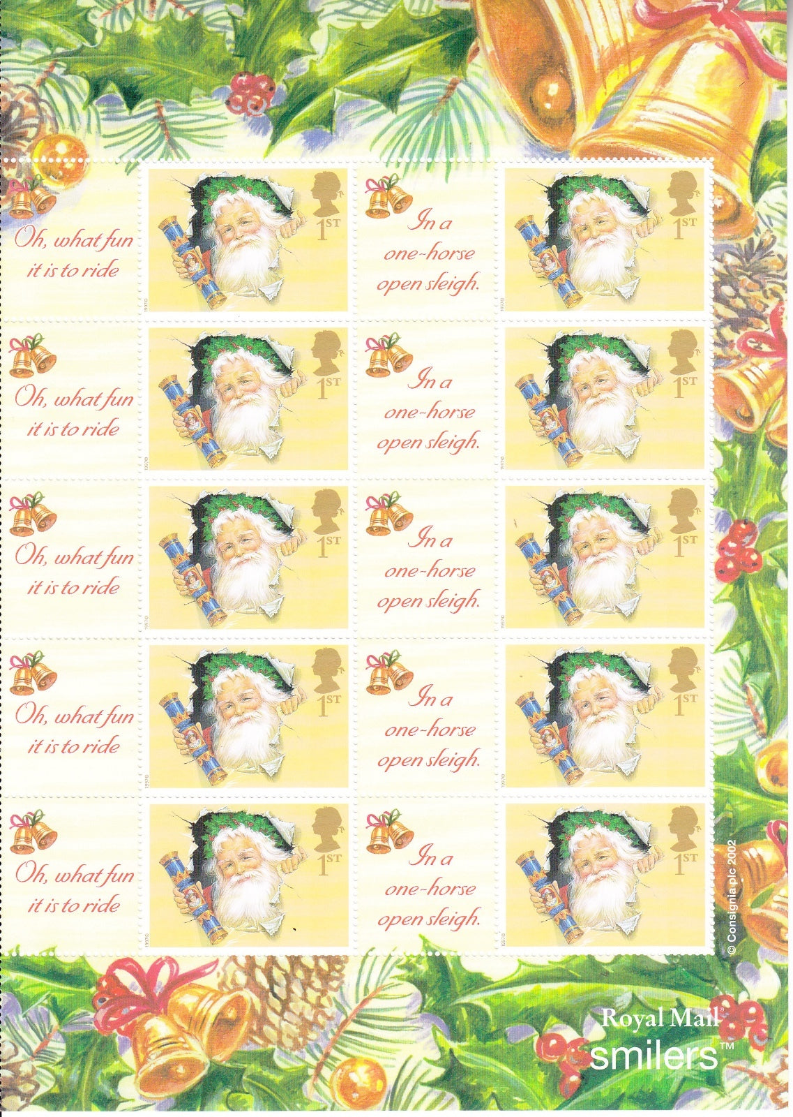 2002  - Christmas Smilers Half Sheet - LS-010